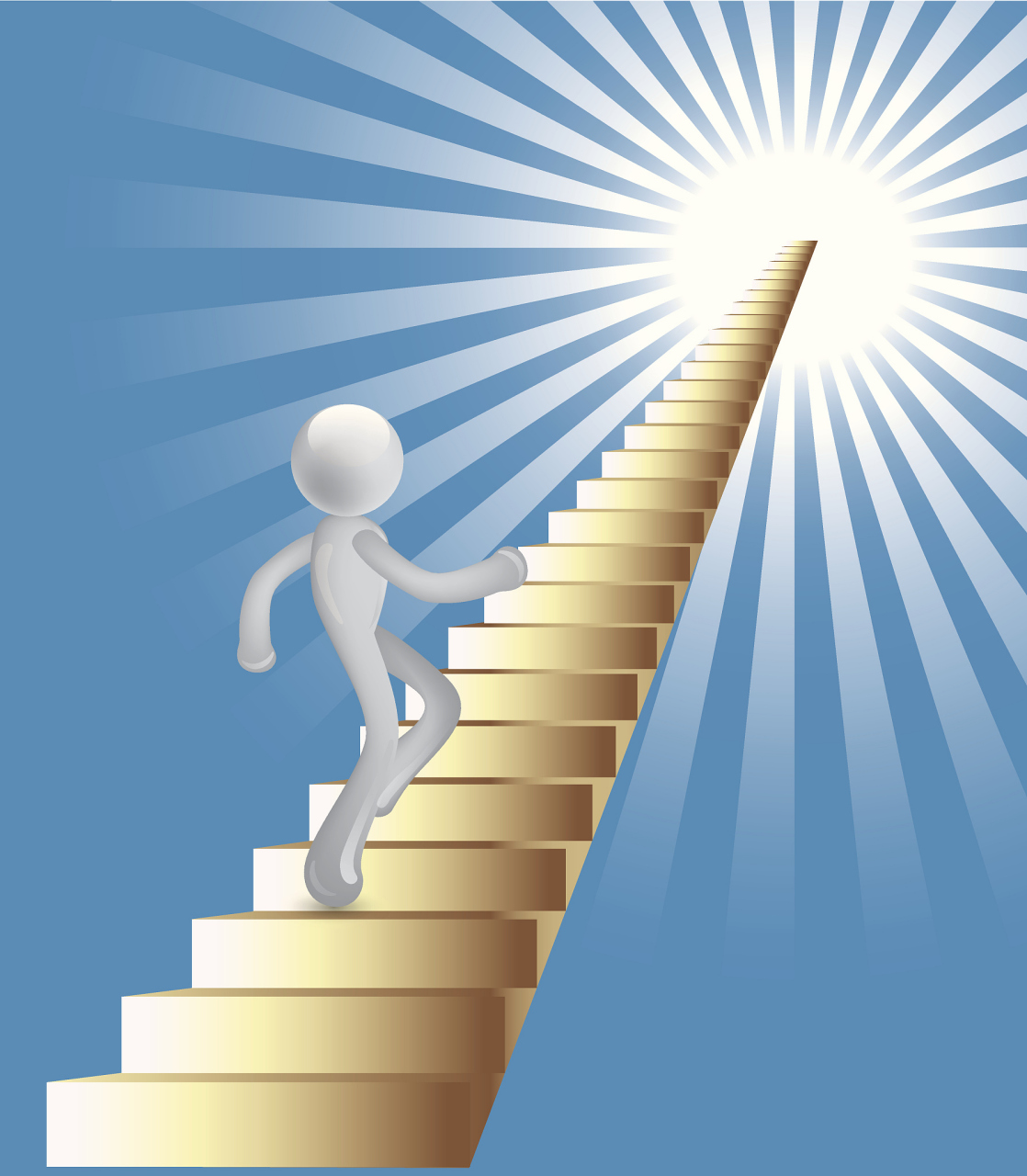 《正能量段子之成功的阶梯》成功是陡峭的阶梯,两手插在裤袋里是爬不