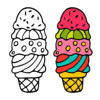 小朋友简笔画雪糕的绘制方法