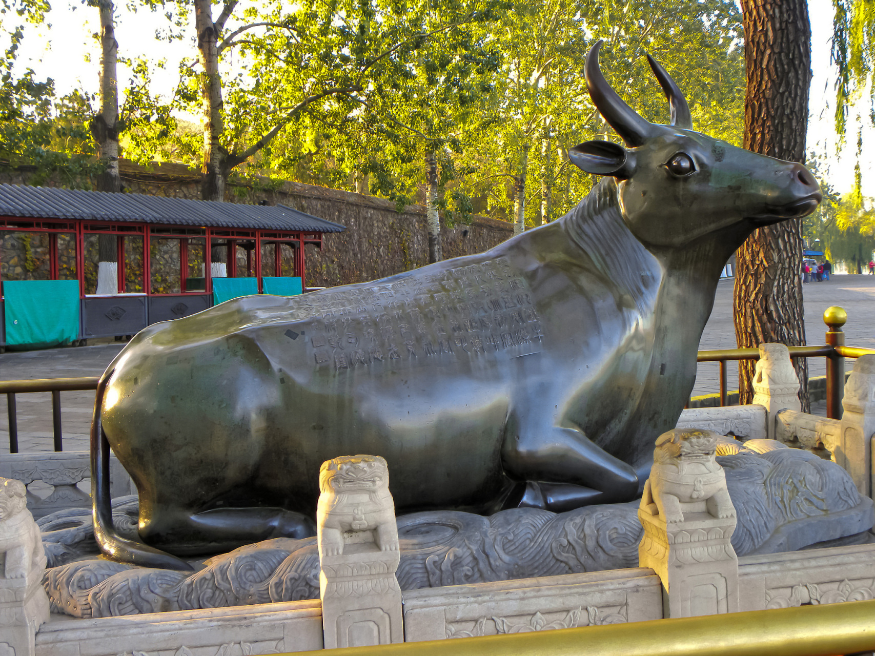 穿越时空的旅行# 颐和园铜牛,位于中国北京的颐和园内,是这座皇家