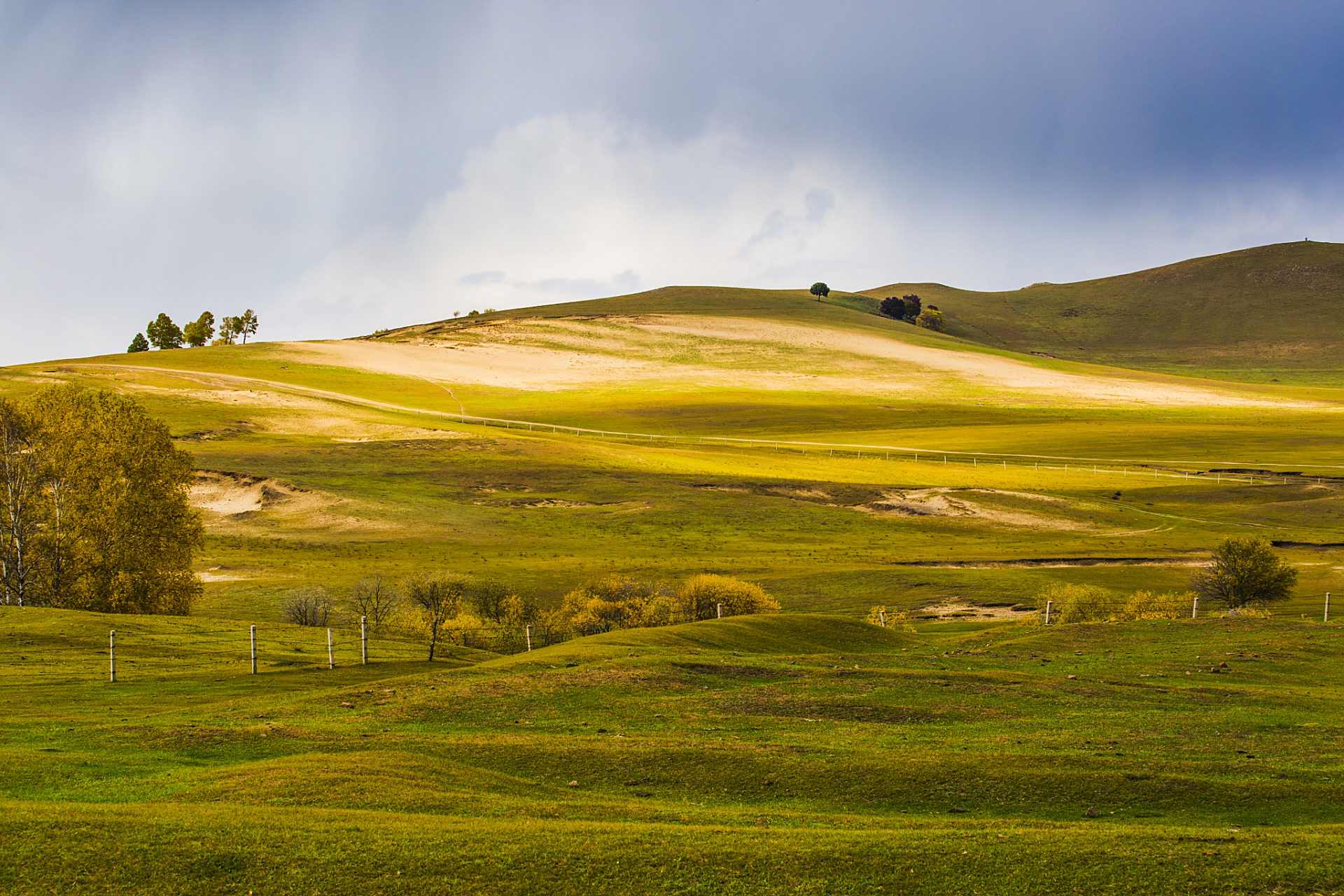 呼伦贝尔大草原 位置:位于内蒙古自治区东北部,大兴安岭以西.
