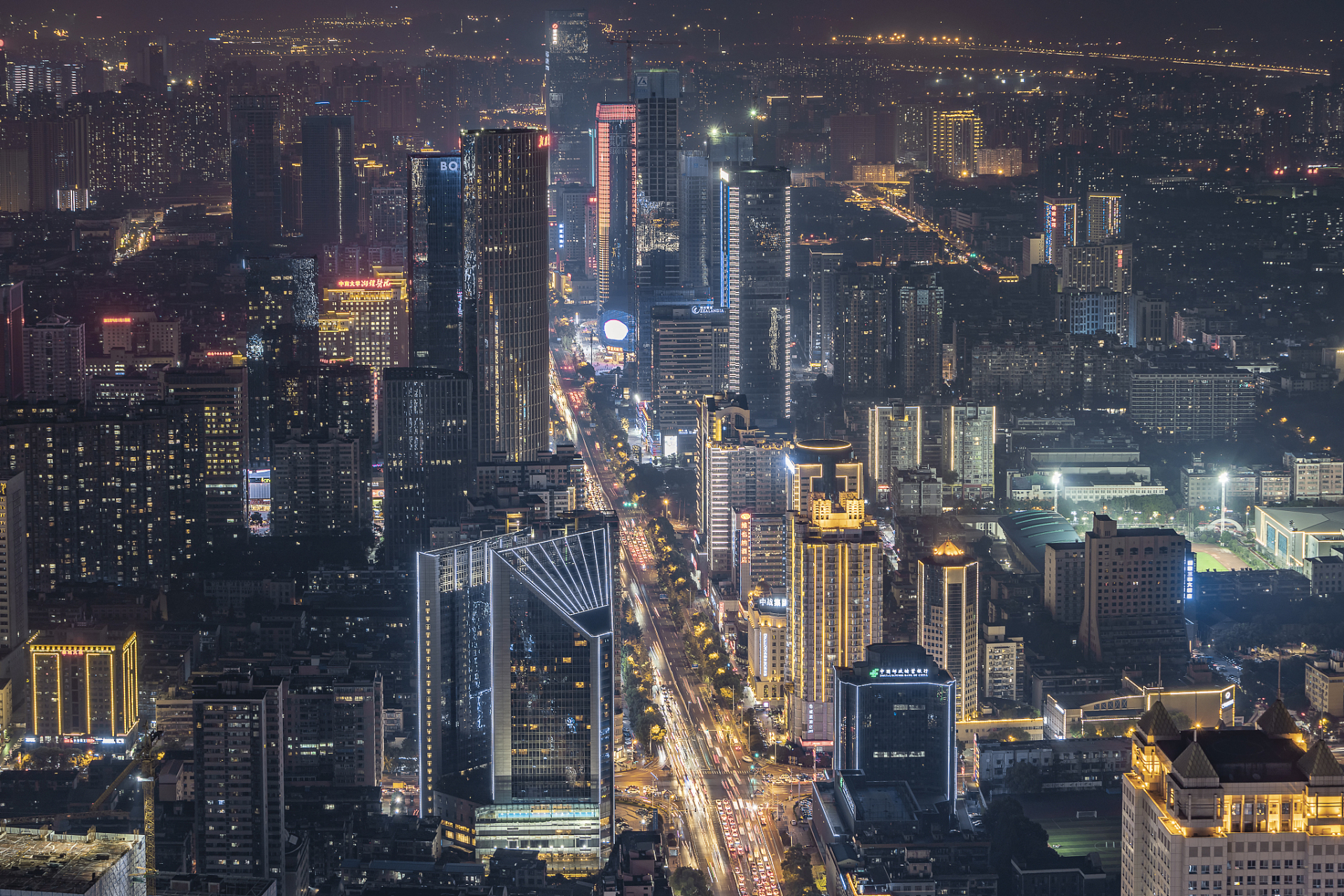 岳麓山夜景图片