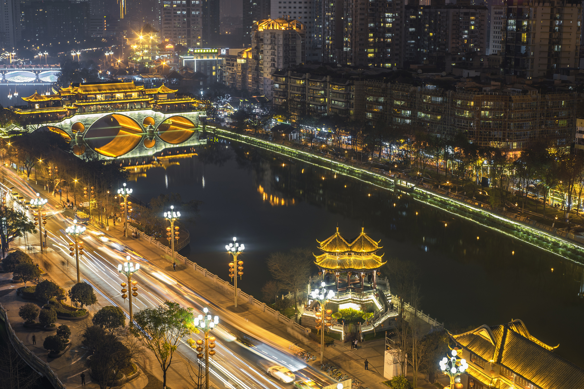 成都夜景真实图片图片