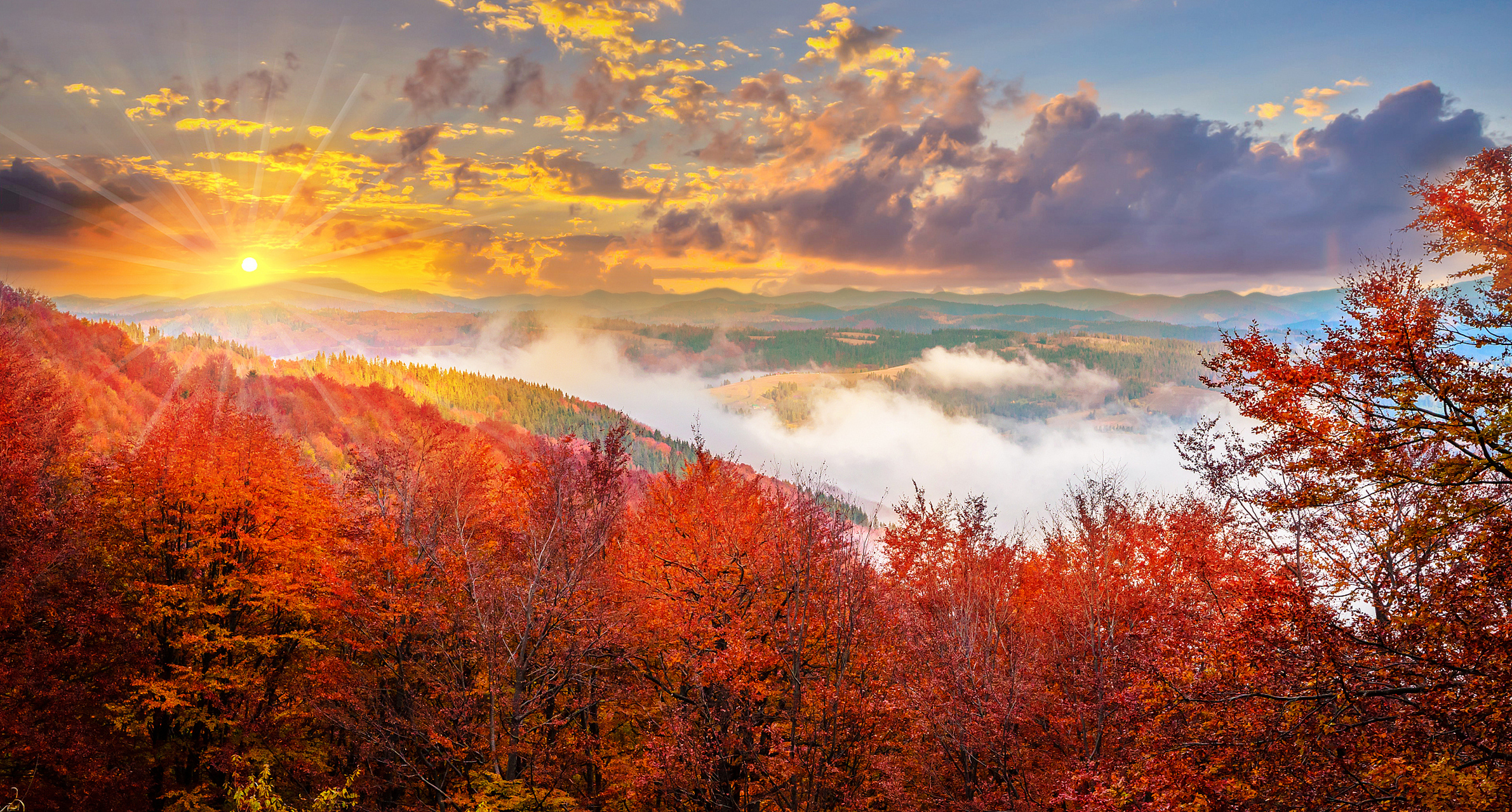 秋日的峨眉山是大自然最美丽的恩赐之一