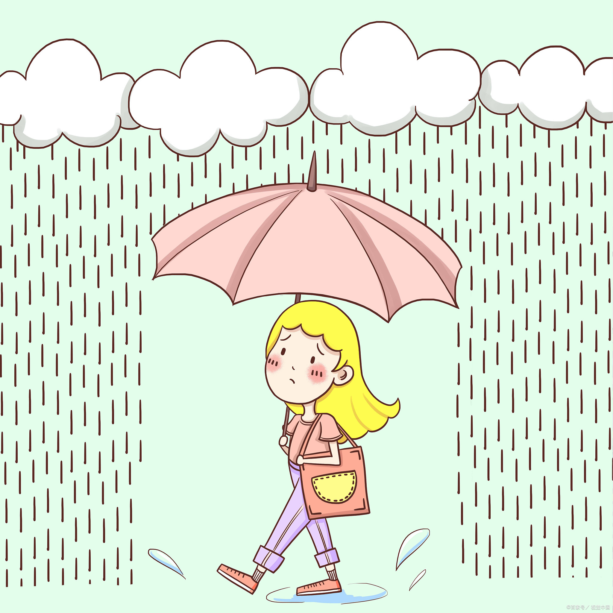 趁着健康,找个合适的地方生活 别睡太晚,别爱太满,别想太一场雨 卡通