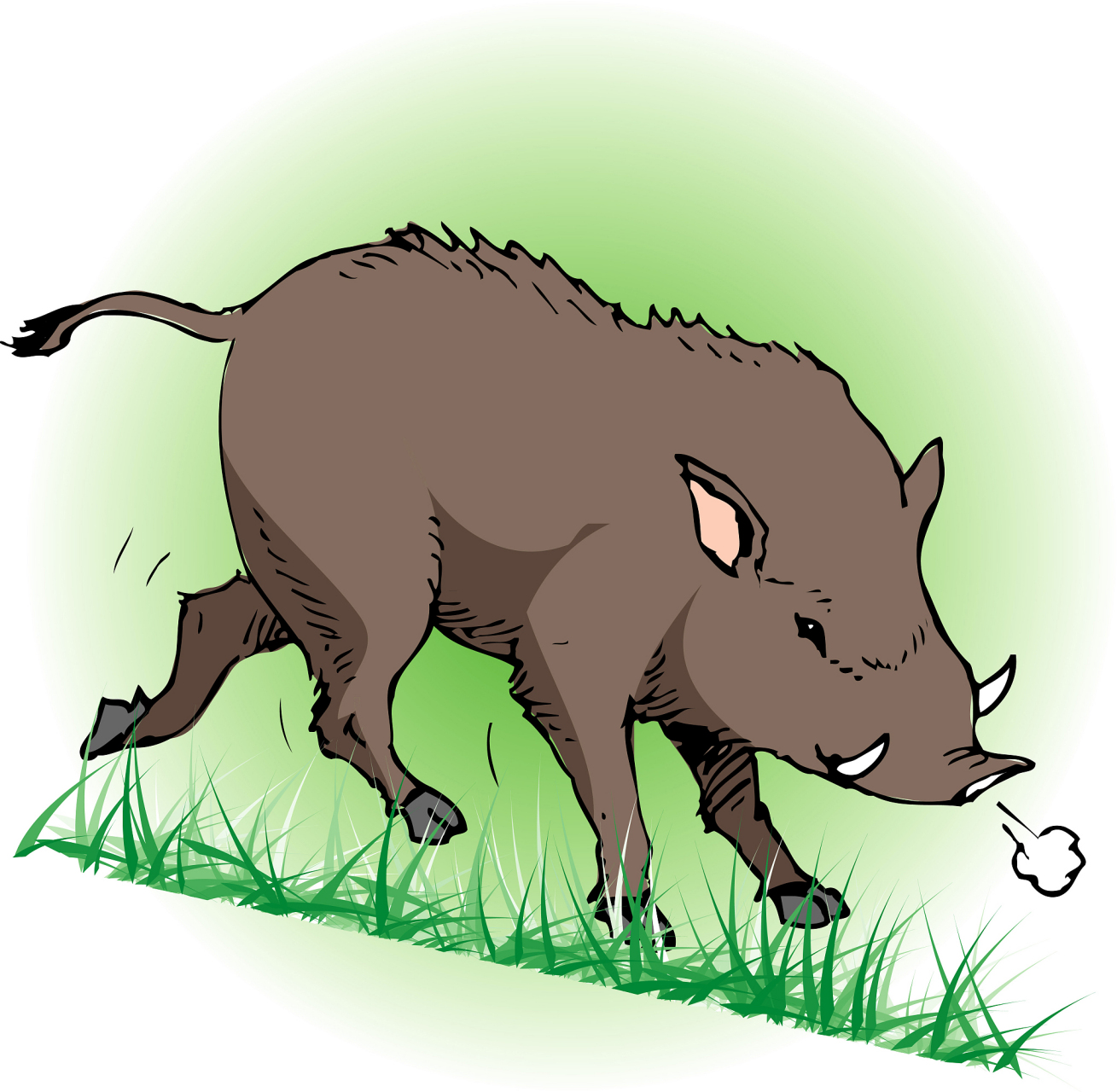 在路上它碰到了和它一样瘦的野狗,就想和野狗