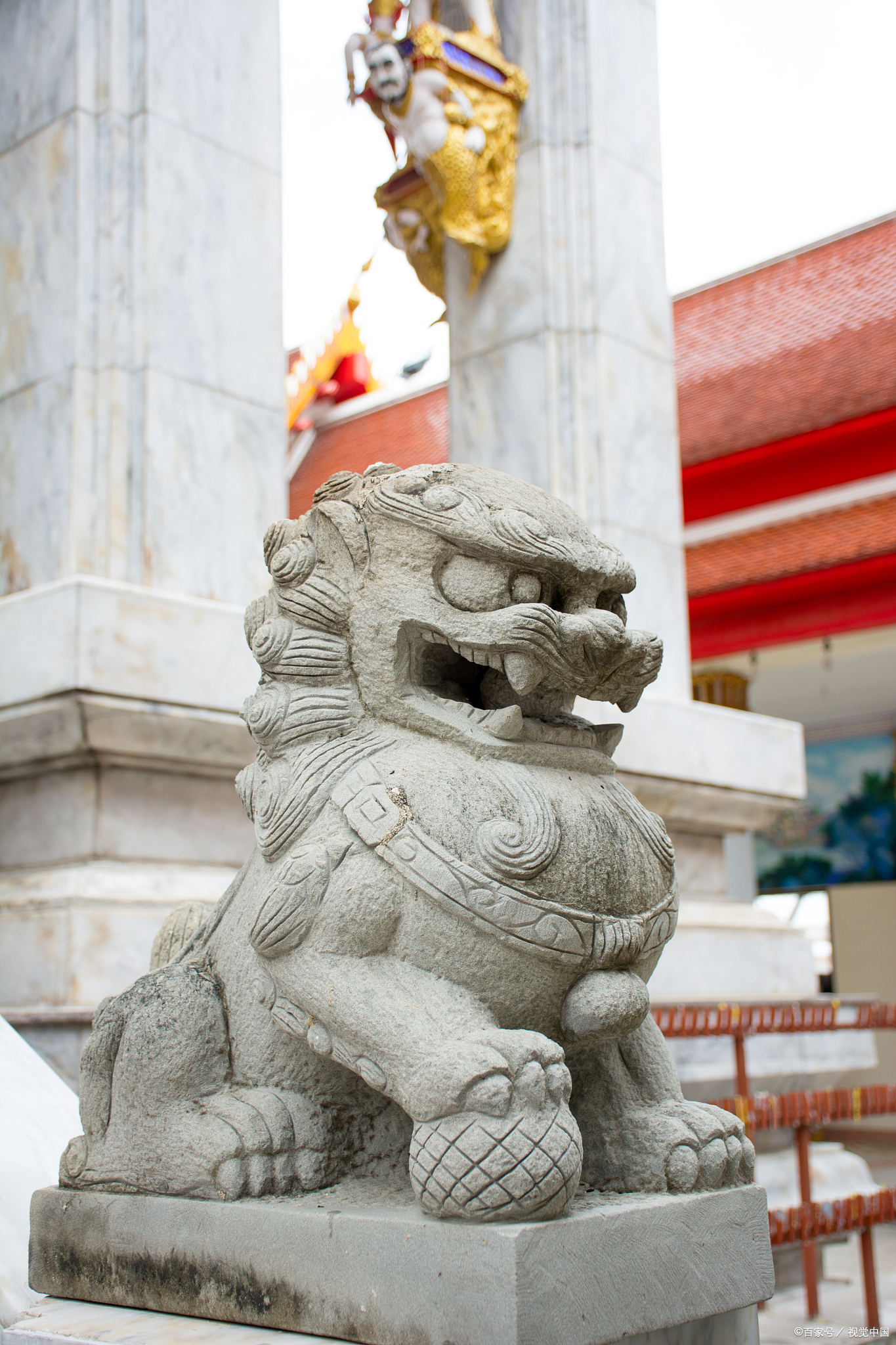 北海永安寺的石狮子图片