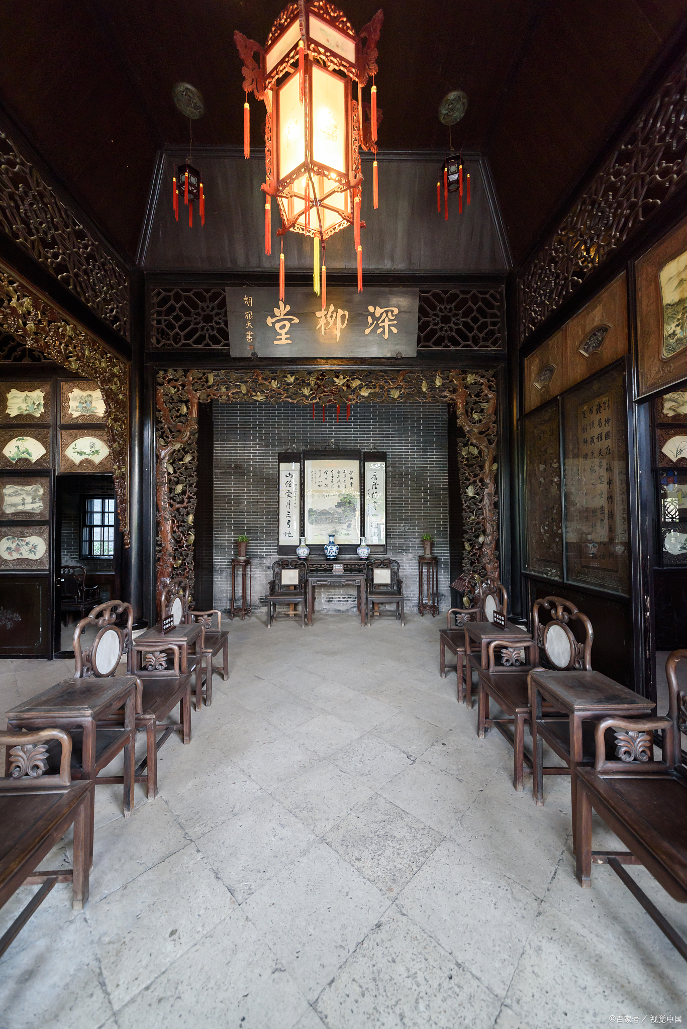 **推荐旅行天数**:远香堂内图苏州园林拙政园内部房间地板砖图片