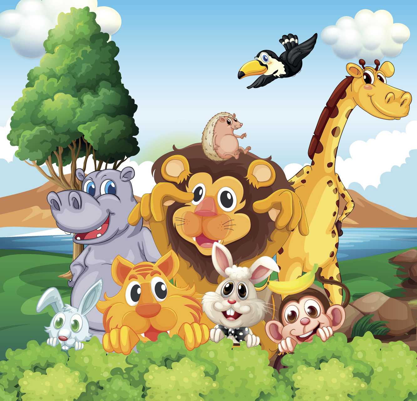 森林里的动物们住的很分散,有时候去探望朋友走好远才能见到,传达消息