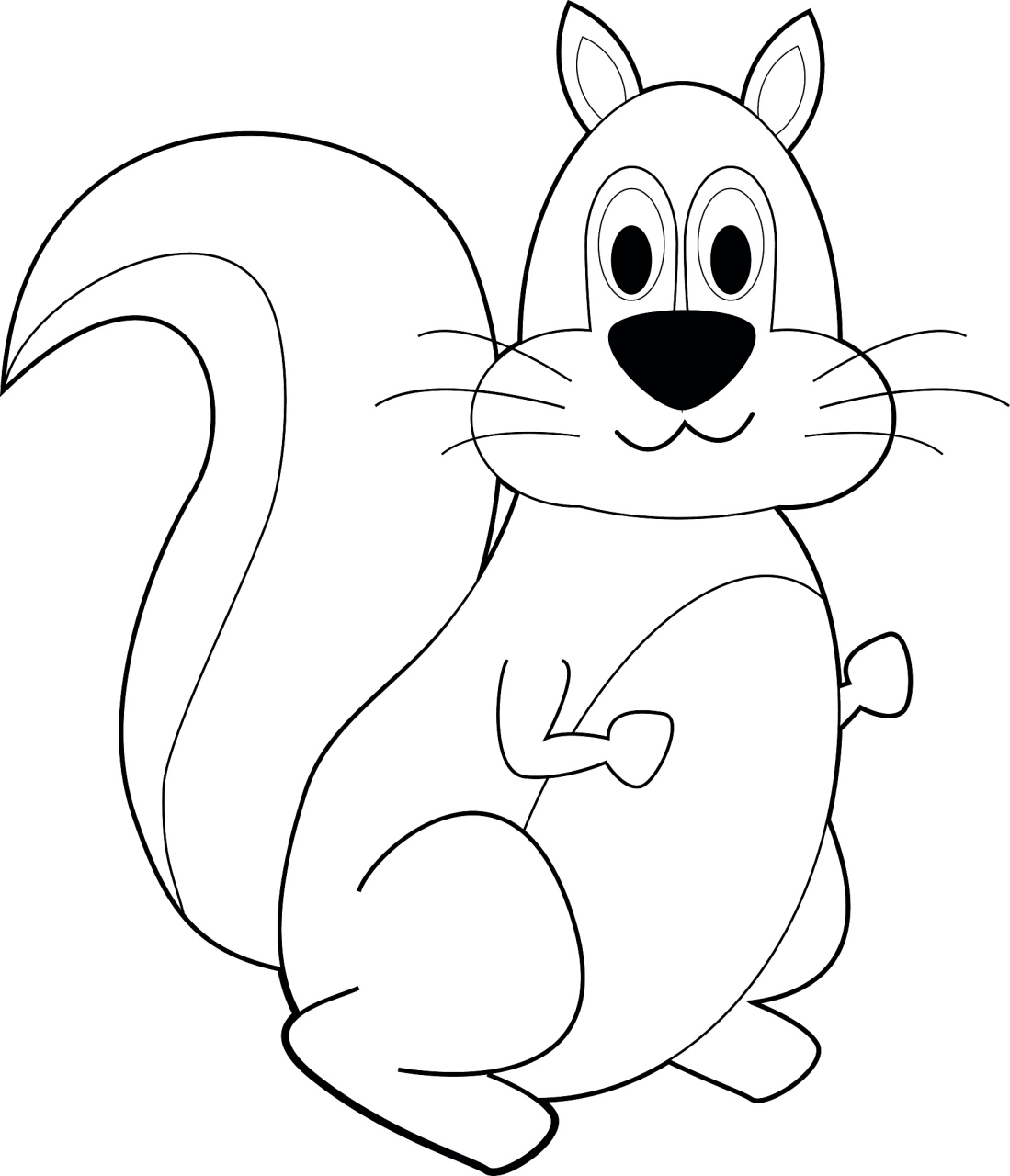 最后给它加上表情就大功告成啦![原文:小松鼠简笔画怎么画]