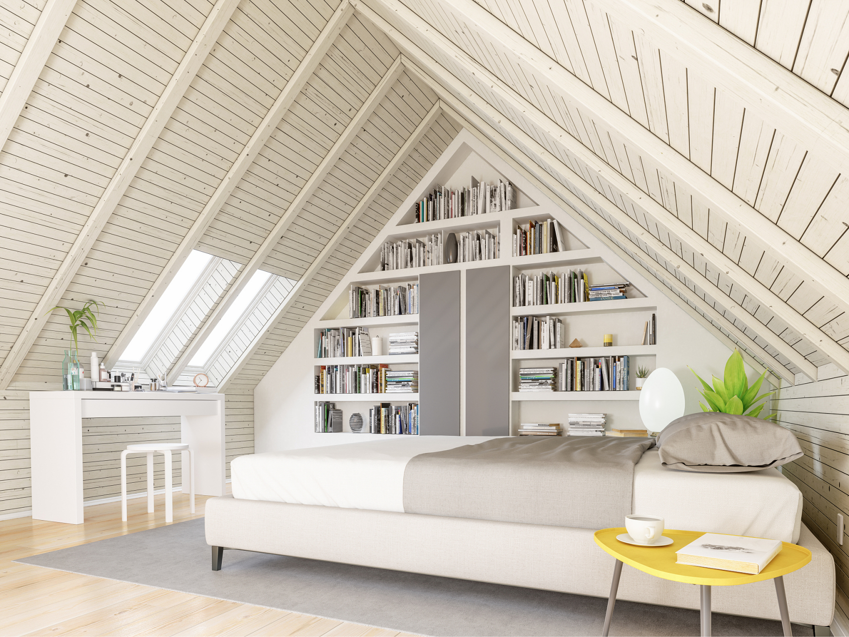 阁楼是一种特殊的空间,装修需要注意以下几点:   1.