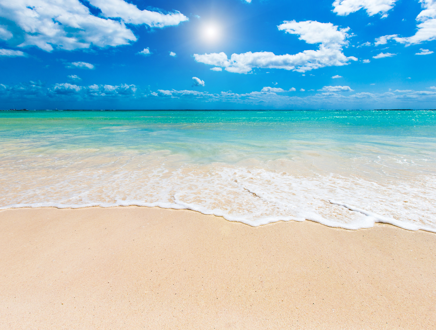 夏天的海  蓝色的大海,波涛汹涌 热情的太阳,炙烤着大地 沙滩上,白色