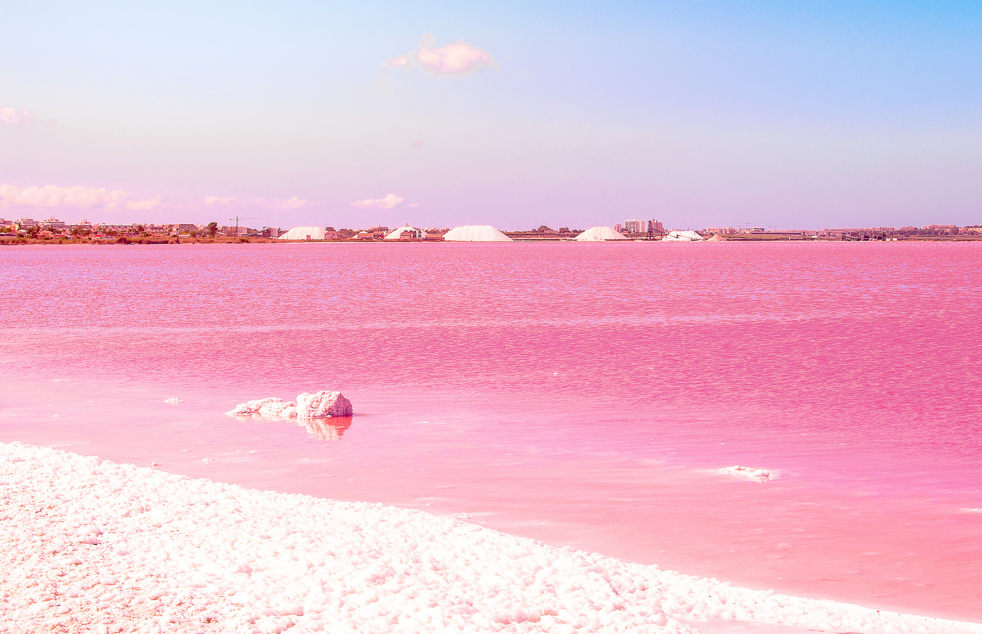 澳大利亚的"pink lake"(粉色湖)!
