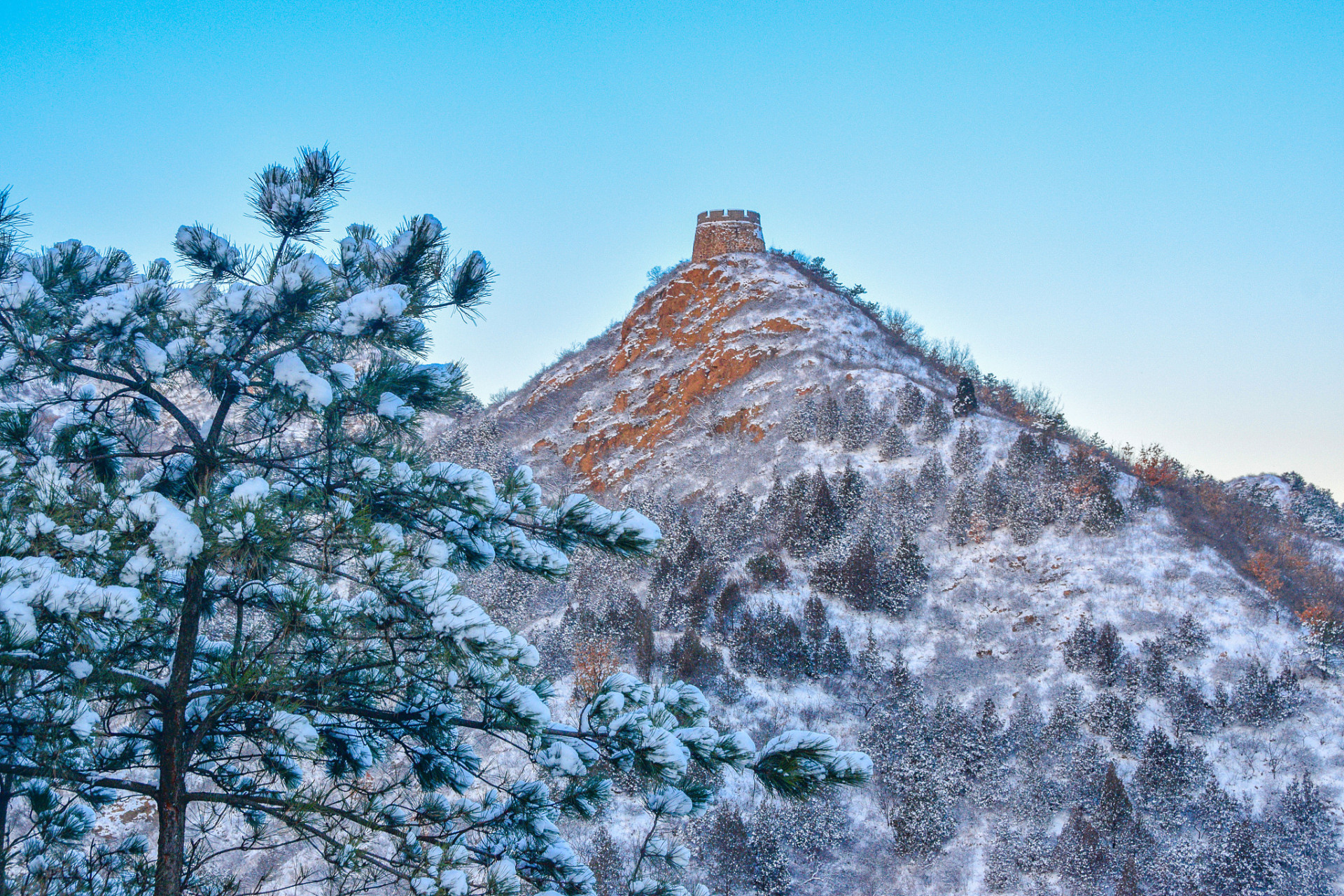 蓟县黄崖关雪景,美得让人窒息