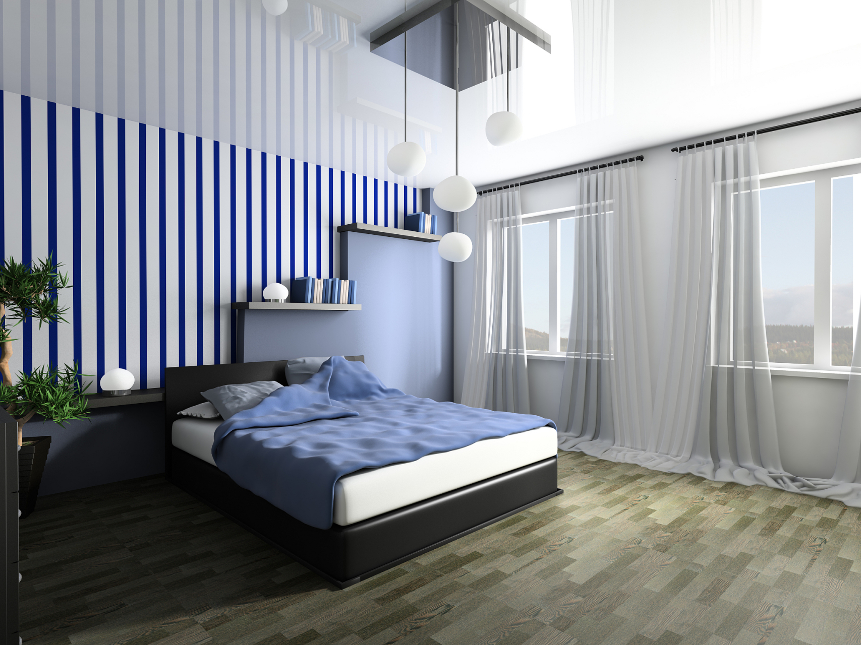 淡蓝色适合春天,给人清新浪漫的感觉,适合各种家居风格,可融入现代