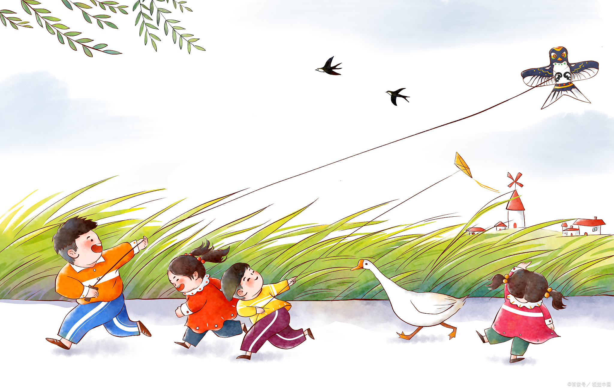 部编语文三年级下册习作优秀例文——《放风筝》