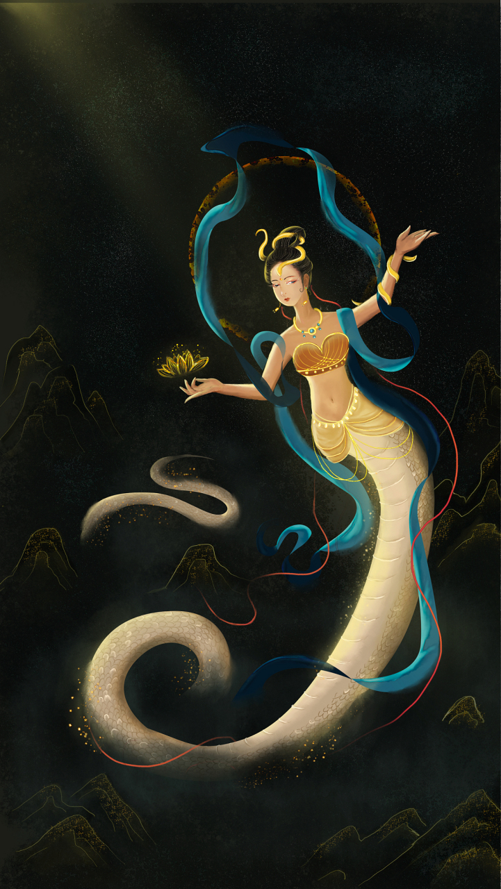 女娲造人 女娲,中国上古神话中的创世女神.