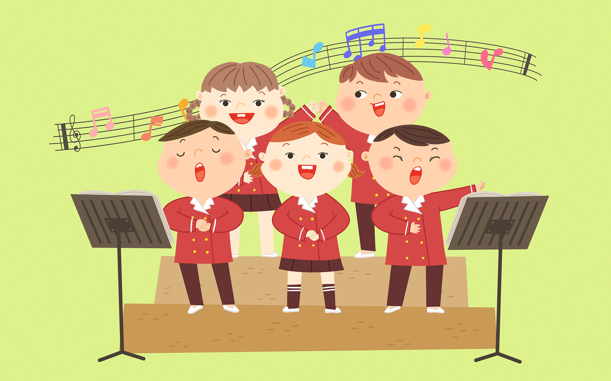 在比赛的前几天,每个班级的班主任,都带领着同学们唱歌.