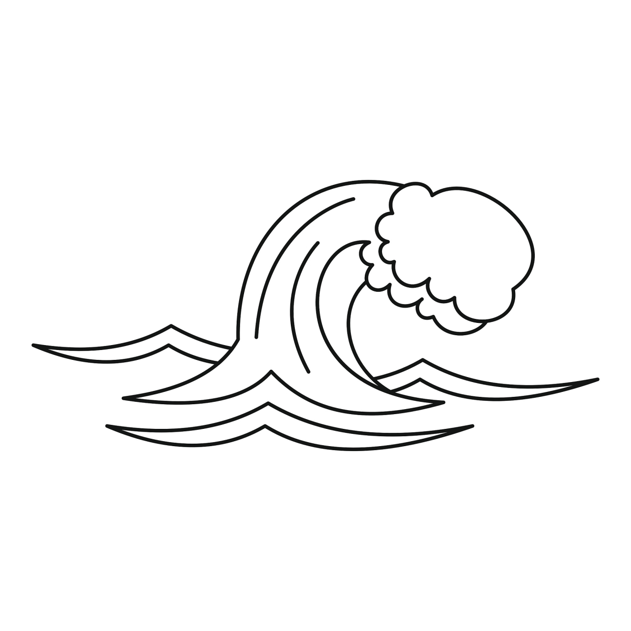 怎样画海浪简笔画  画海浪简笔画其实超有趣的,特别适合想要放松一下