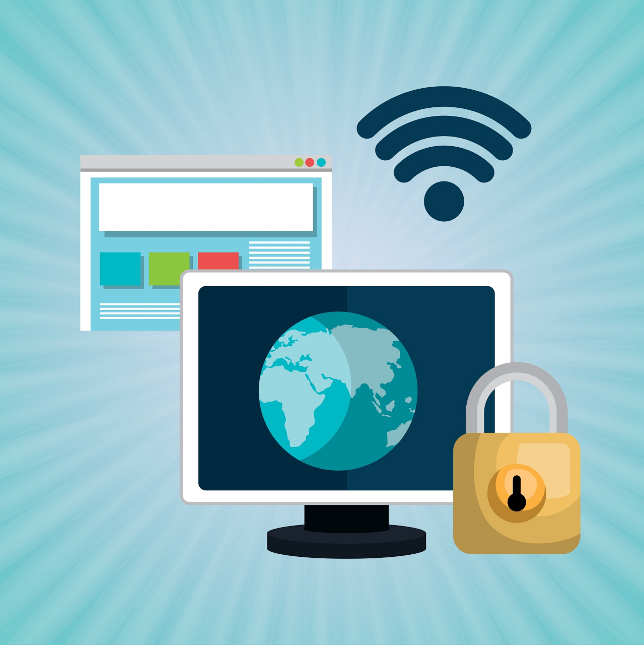 无线网络的安全加密形式  大多数无线网络用户会选择一种常见的安全