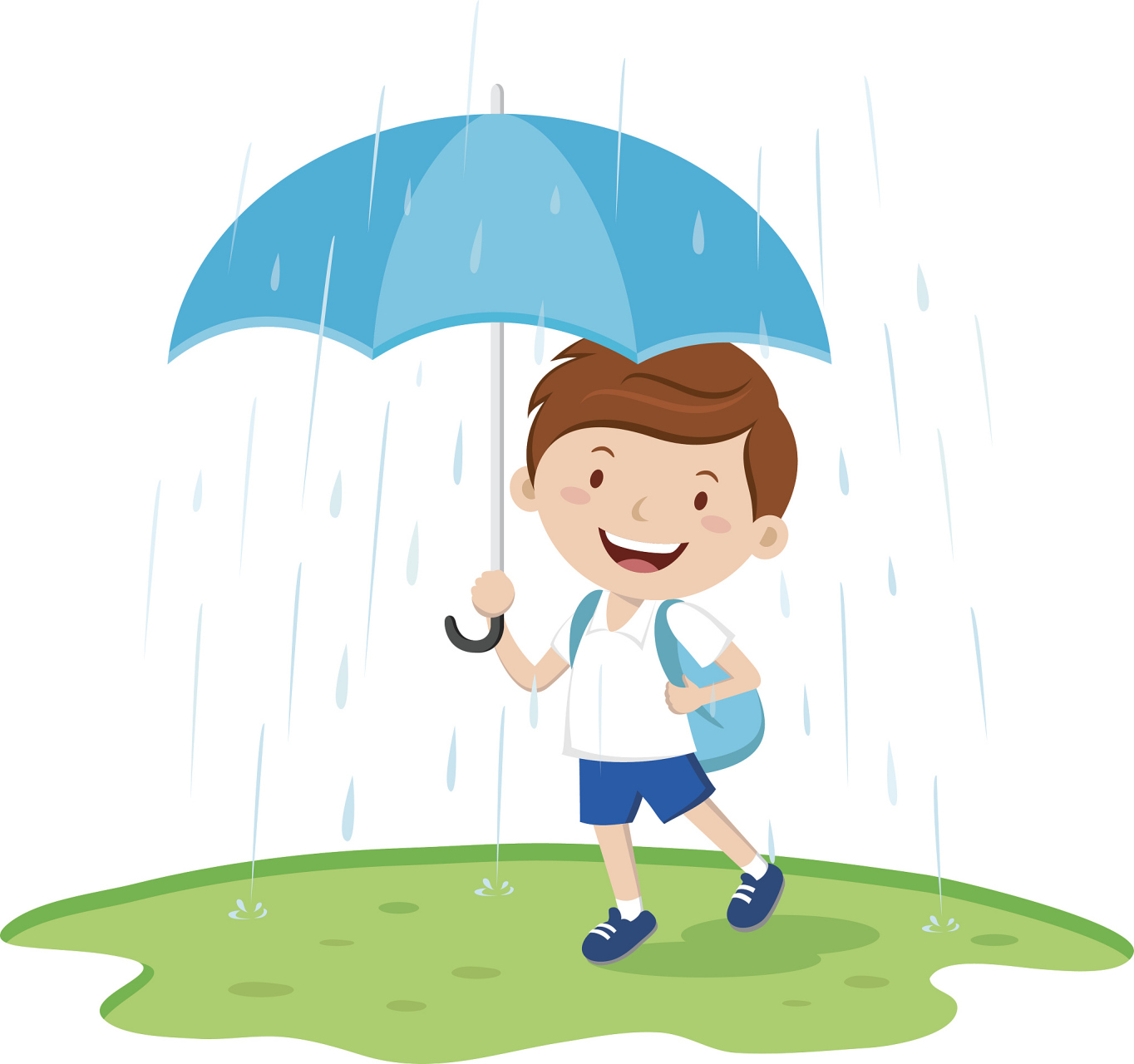 大雨中奔跑 急雨如注,我猛地奔跑, 雨滴顺着脸颊滑落, 惊险中的雨中