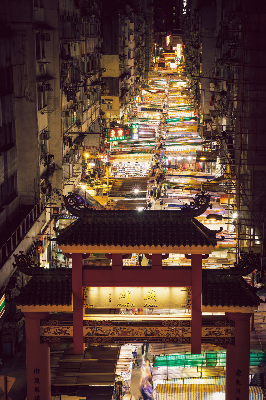 油麻地庙街夜市图片