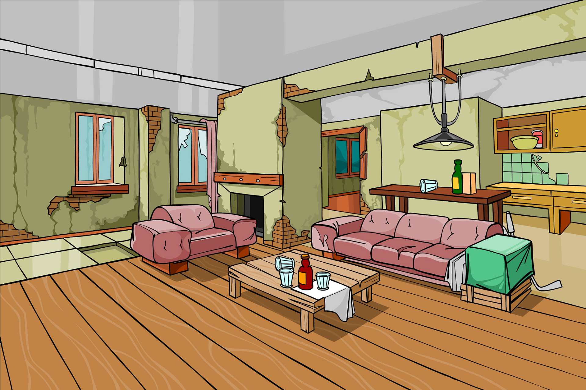 sitting room 起居室,客厅[心] i like our sitting room better.