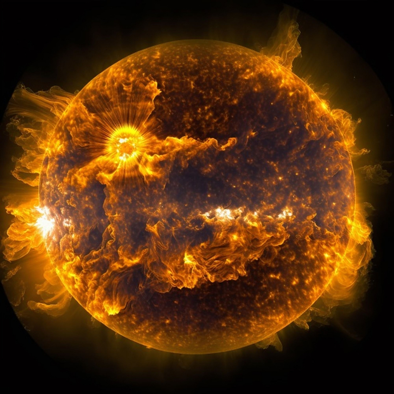 太阳黑子(sunspot)是太阳表面上的一个暗斑.它由于比周围的区域温度低