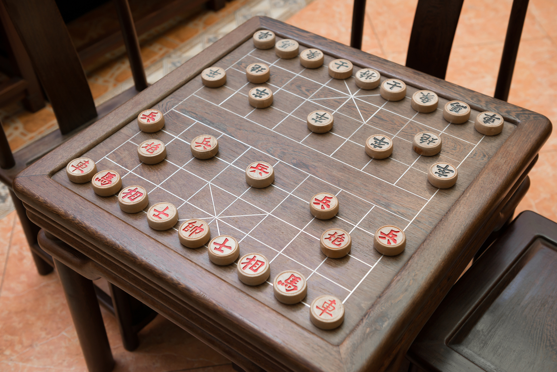 象棋棋子 摆放图片