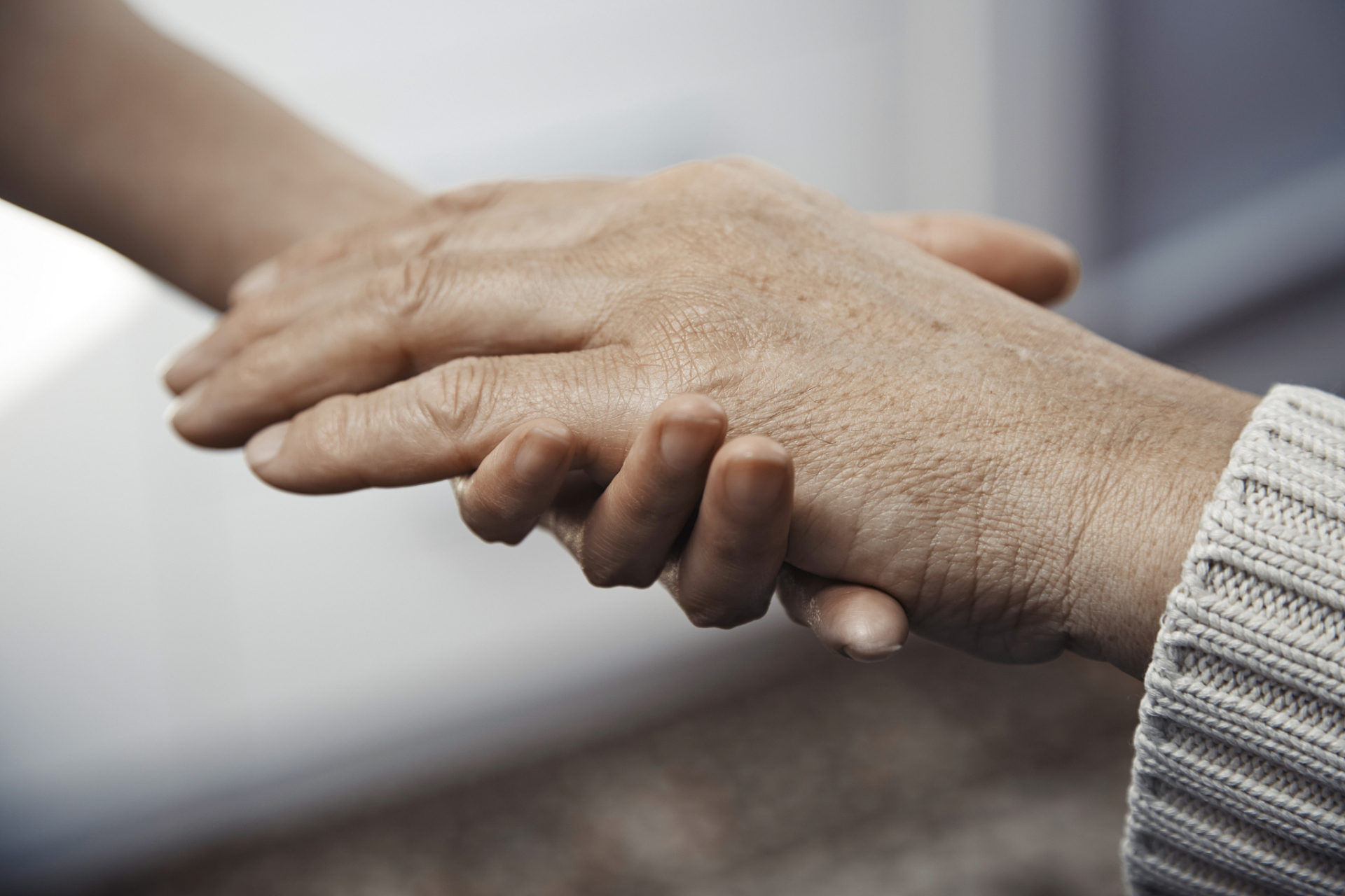 我守在奶奶的病床前,握着她那皱纹斑斑,饱经沧桑的手.