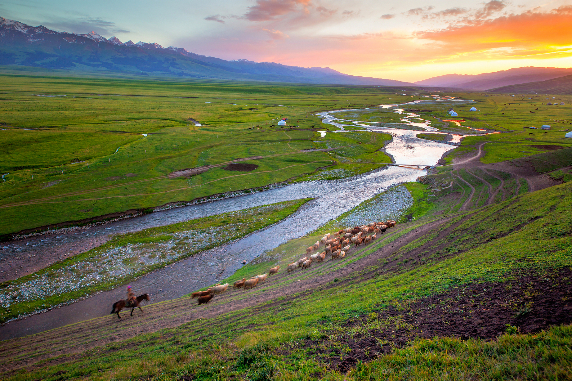 奇遇那拉提#那拉提巴音布鲁克草原位于新疆伊犁哈萨克自治州阿勒泰