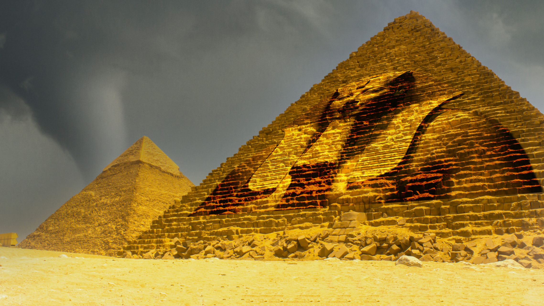 当地时间2日,埃及旅游和文物部长宣布,在胡夫金字塔内发现一条长9米