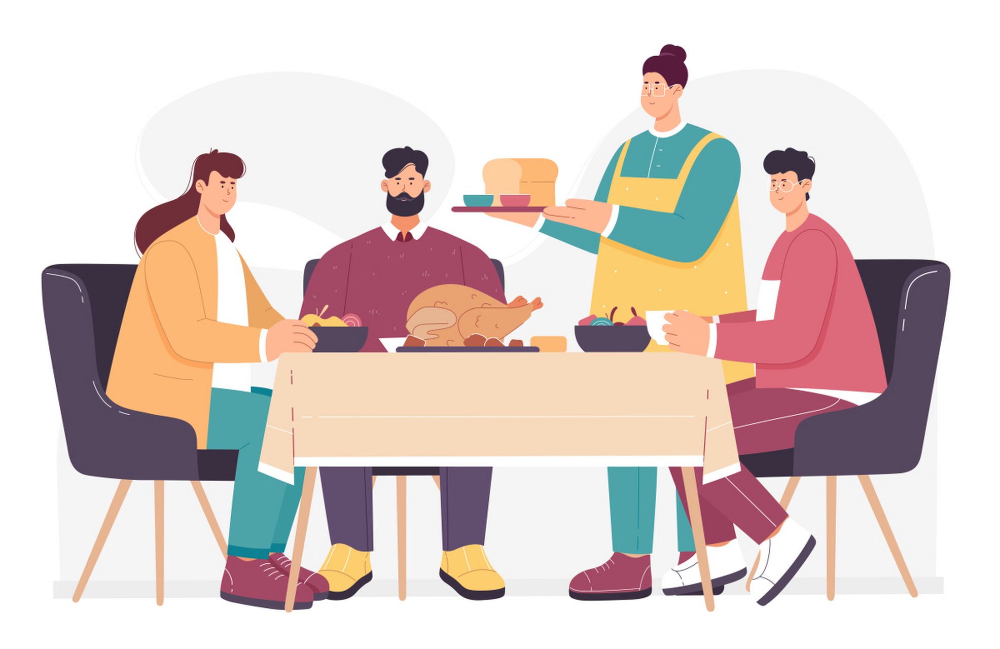 公司同事聚餐,我想让老公陪着,老公说到外地出差不方面,我就自己参加