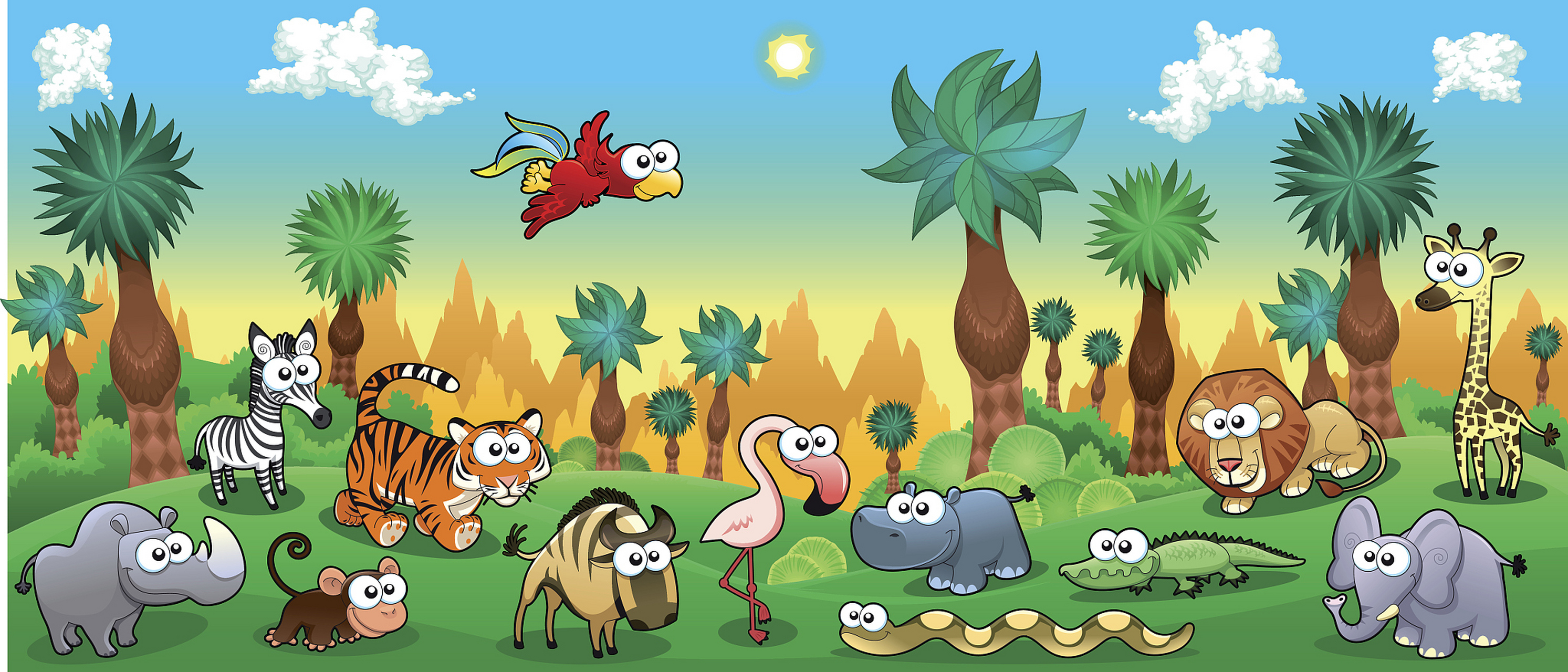 在大森林里,小羊开了一家饭店,小动物们都来它的饭店里吃饭.