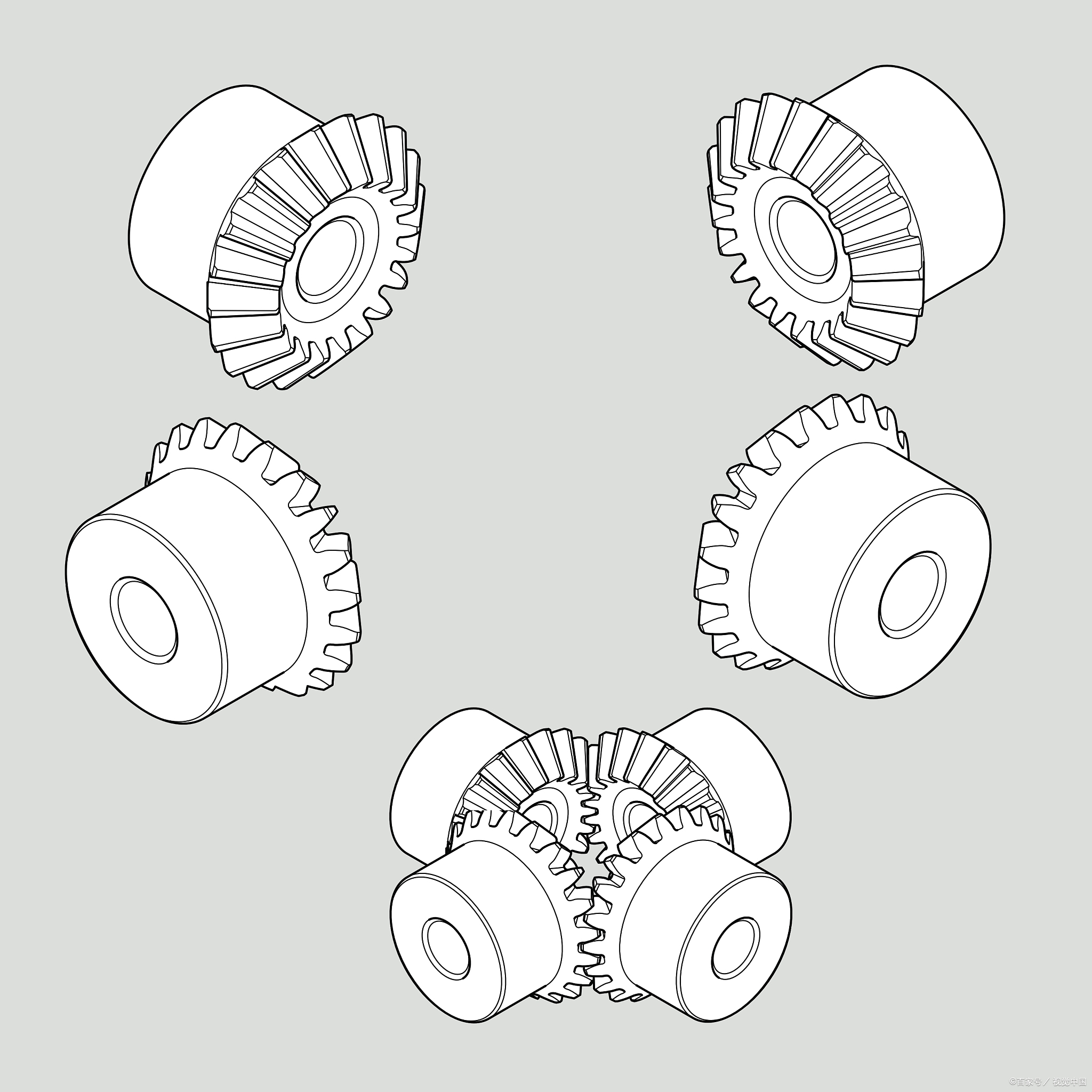 齿轮怎样画图片