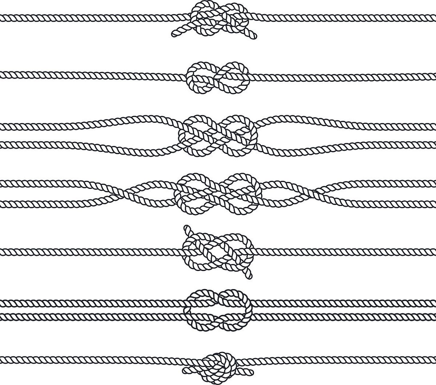 卫裤绳子系法. 第一种,松紧结. 第二种,四叶草结. 第三种,螺旋结