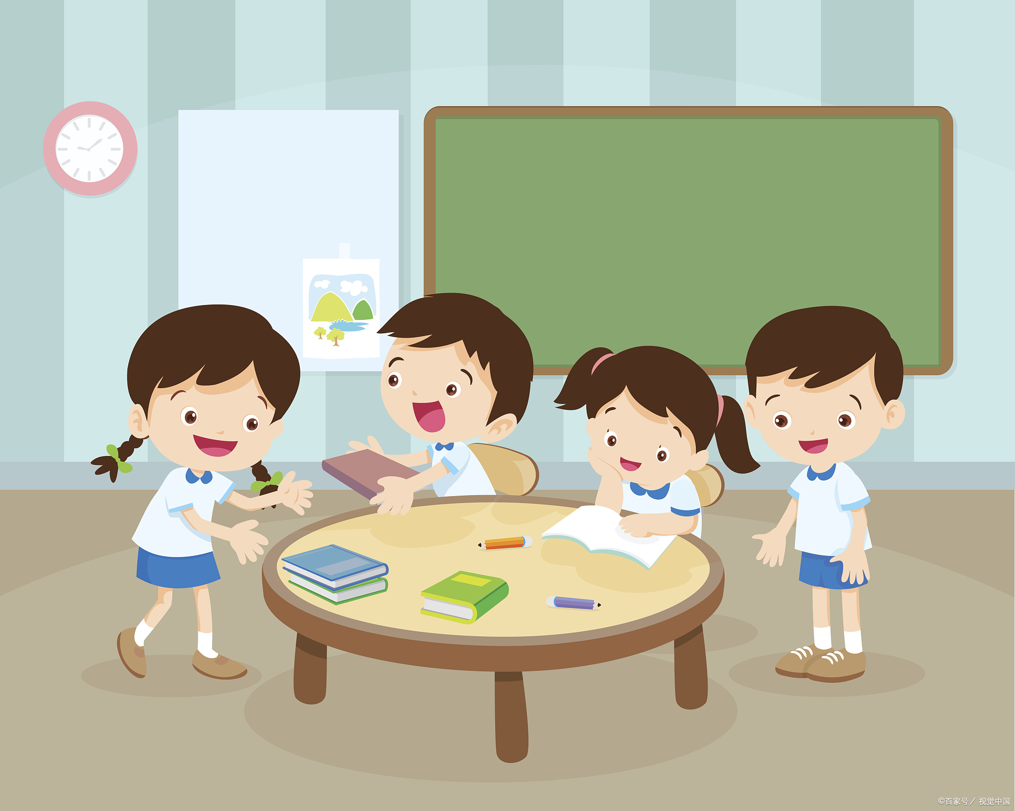 玩具吃好吃的看书喝水清让的卡通图片小朋友#教育优质作者发文挑战赛