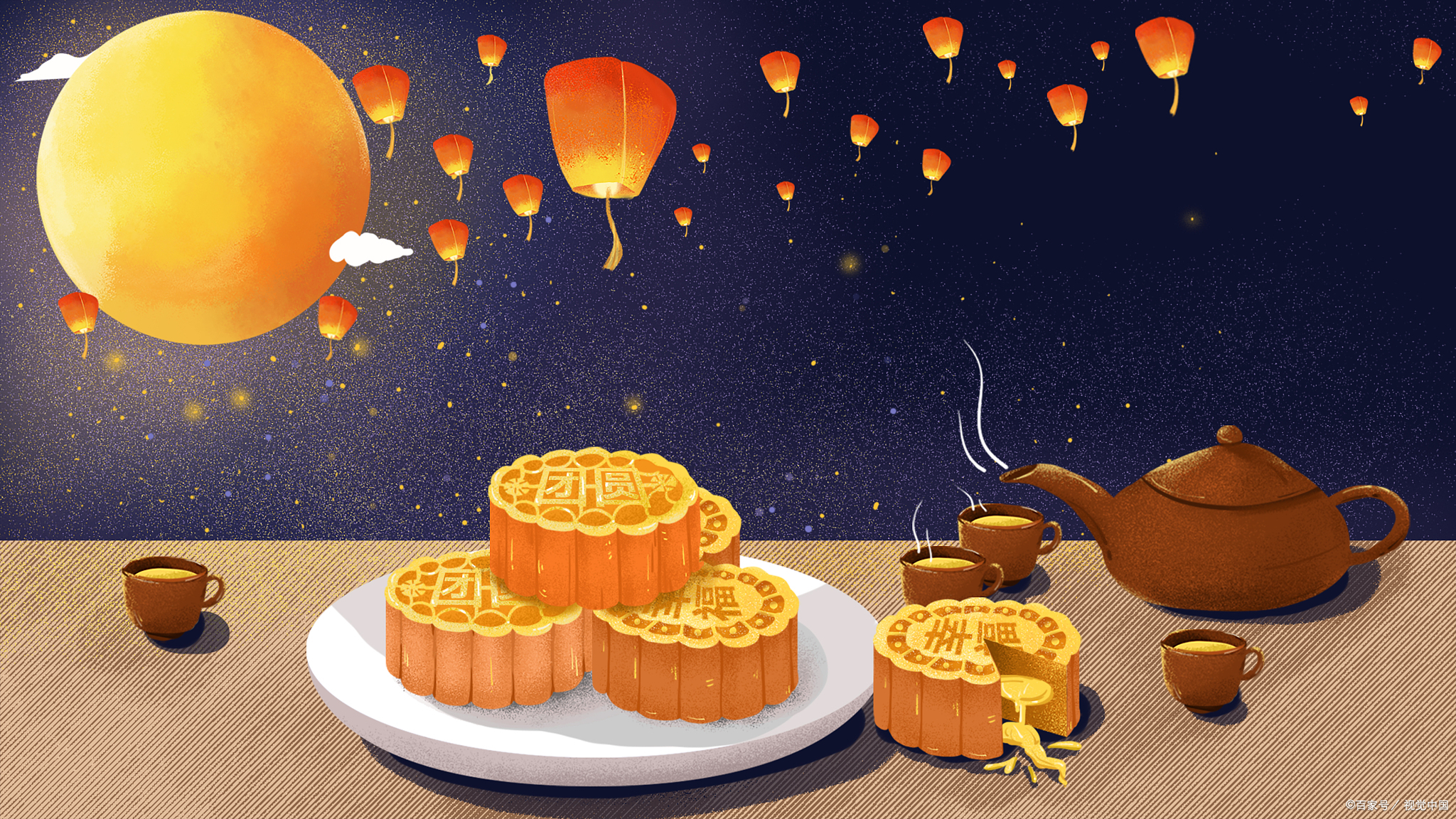 50句唯美温柔的中秋节文案