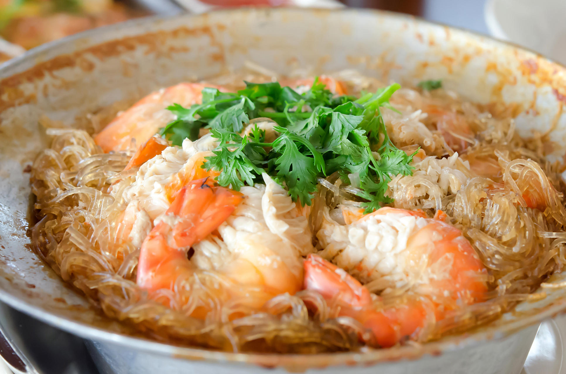 一道美味的菜式,米粉蒸鲜虾真是太好吃了.
