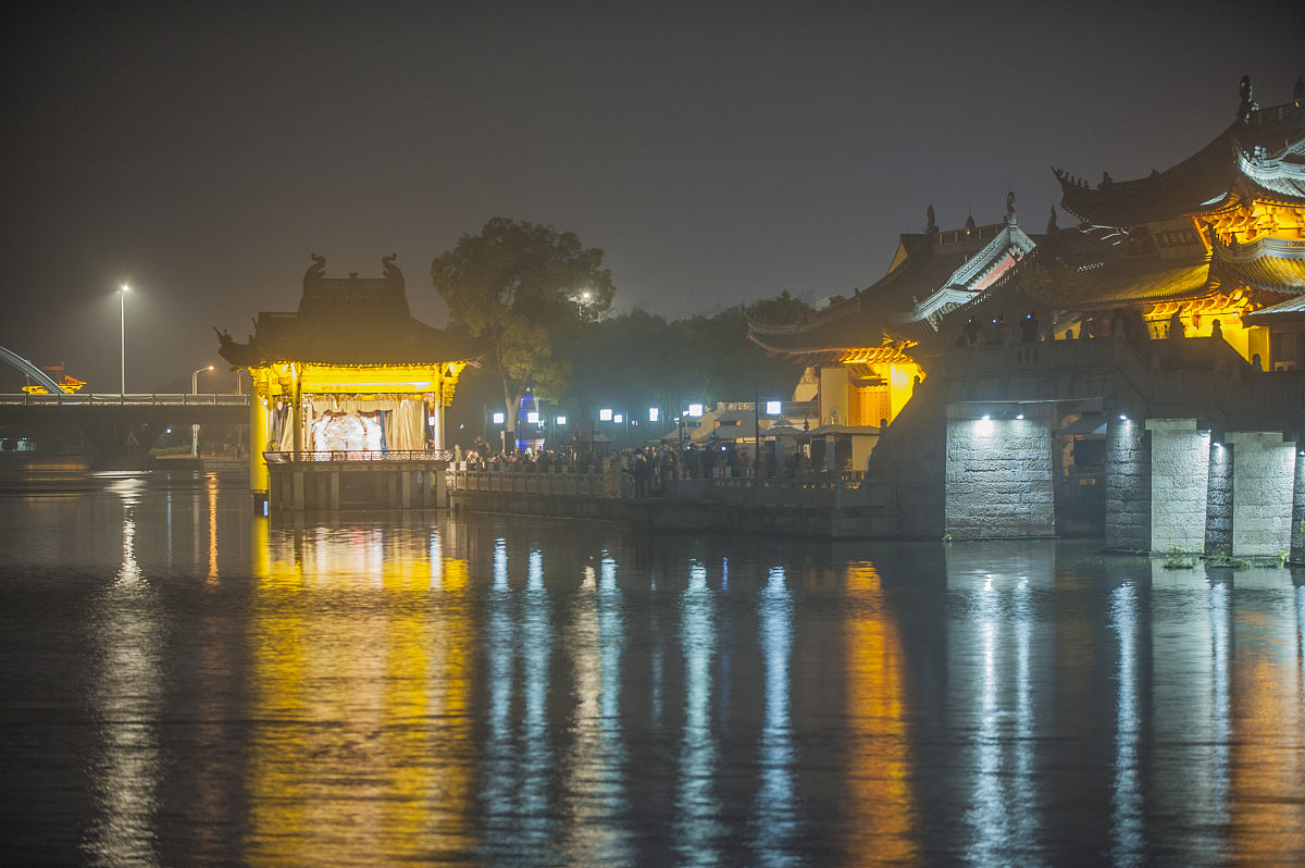 成都安顺廊桥夜景图片图片