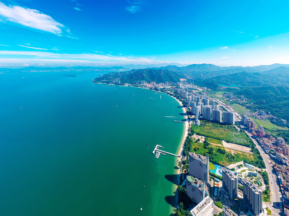 惠东县大亚湾惠州大亚湾新区惠州大亚湾发俯瞰图惠阳大亚湾黄金海岸线