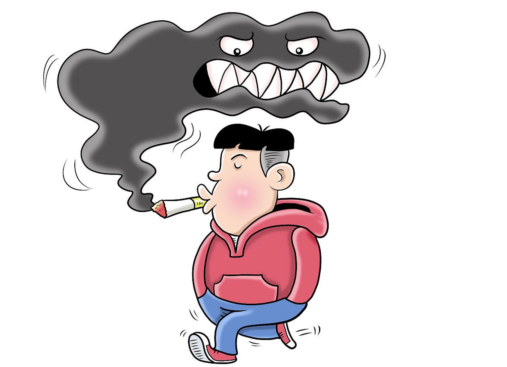 吸烟有害健康 漫画图片