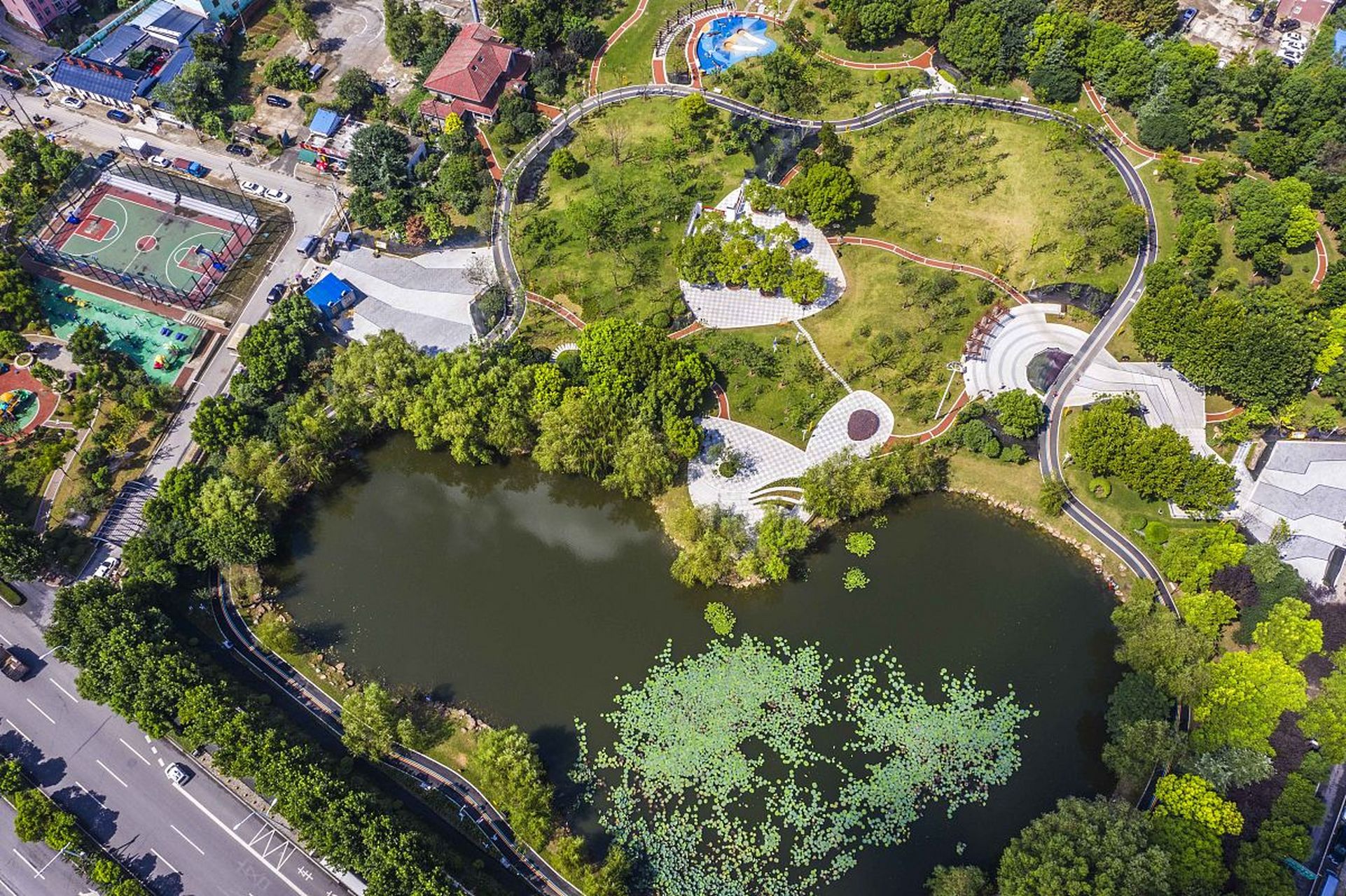 93清晨,迎着朝阳,我踏上了前往洋湖体育公园的旅程.