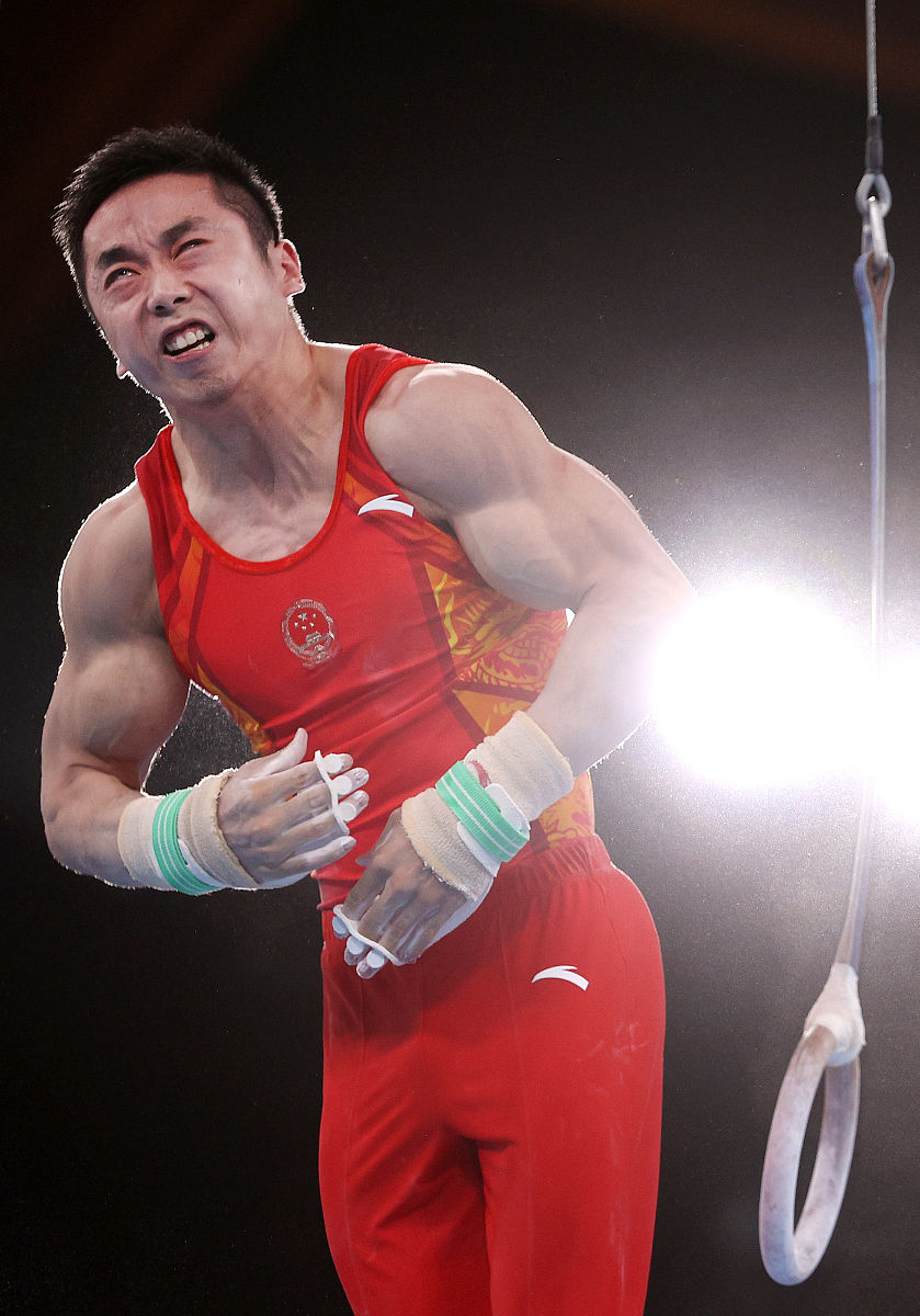 刘洋夺得男子吊环金牌 在4日进行的巴黎奥运会体操男子吊环比赛中