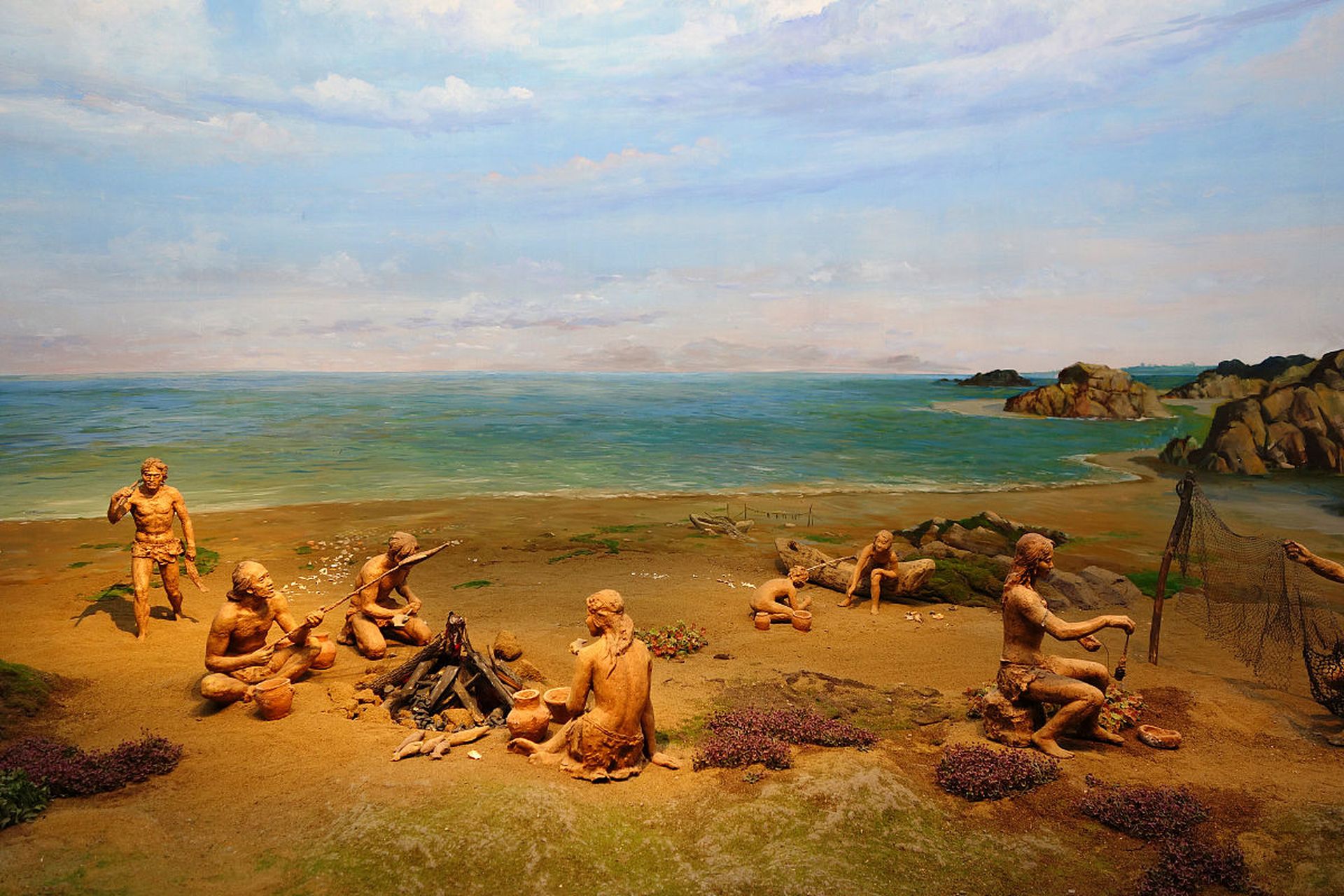 狩猎(油画) [微风]  我在原始森林狩猎  你像野兽一样狂奔  我手持