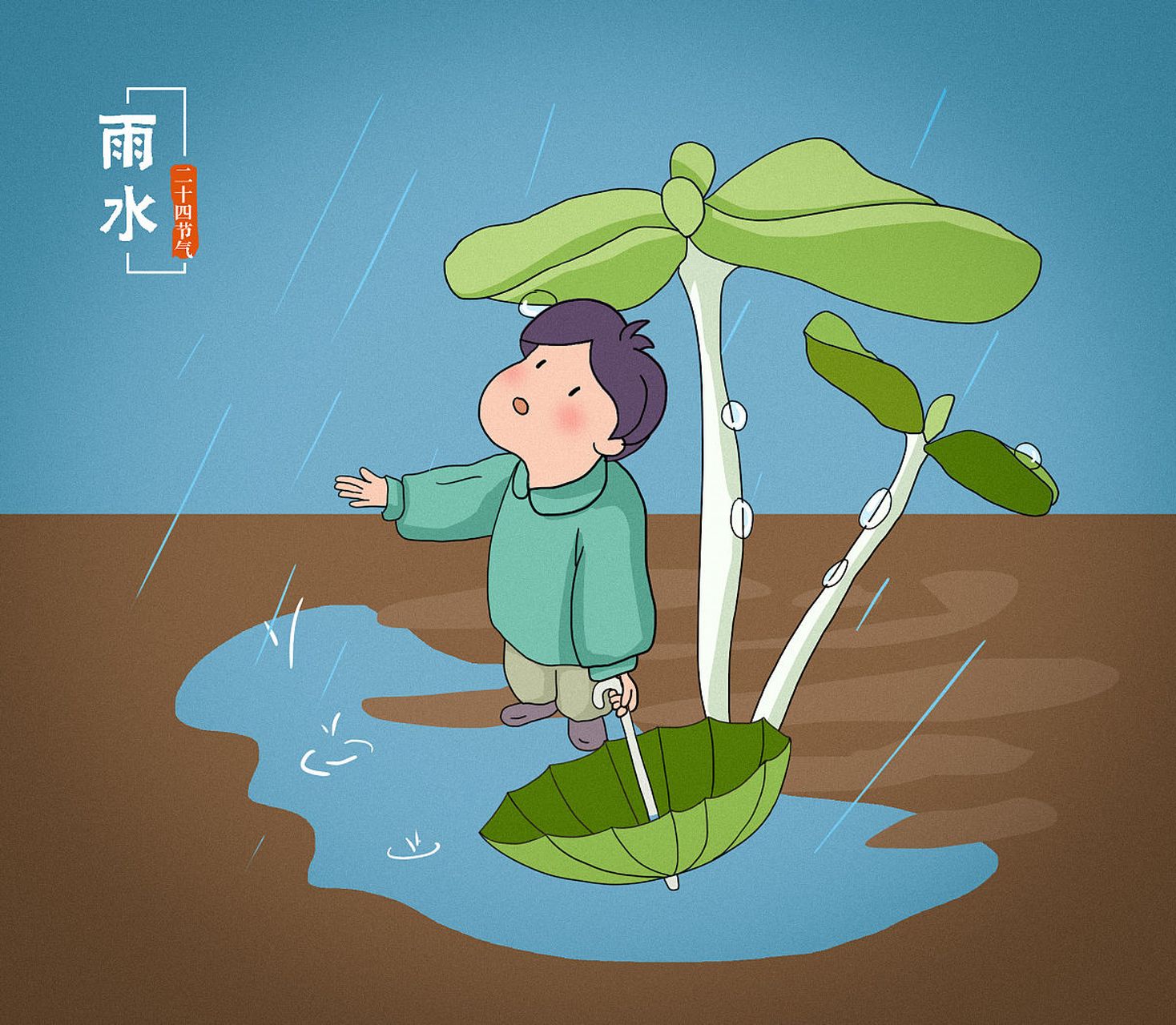 雨水照片图 卡通图片图片