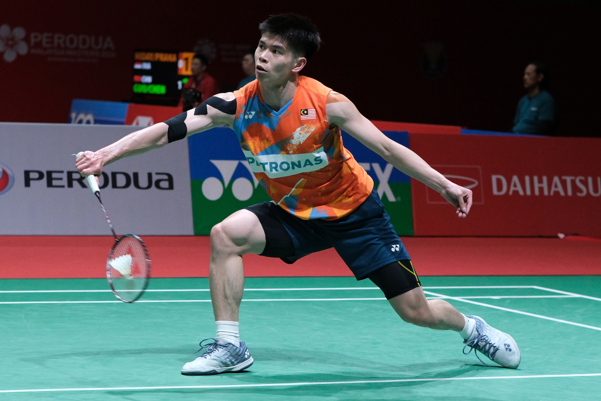 在刚结束的#2024年印尼羽毛球公开赛#男单32进1