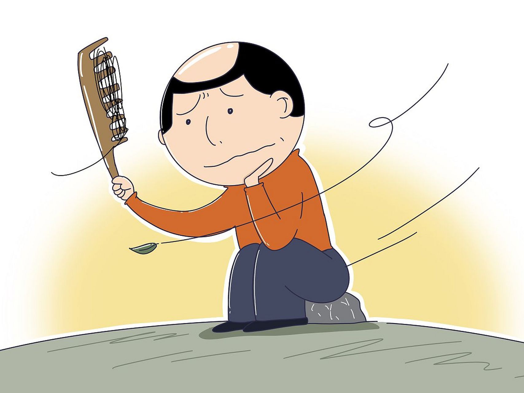 你可能会发现头发的密度开始减少,尤其是在头顶和前额部分.
