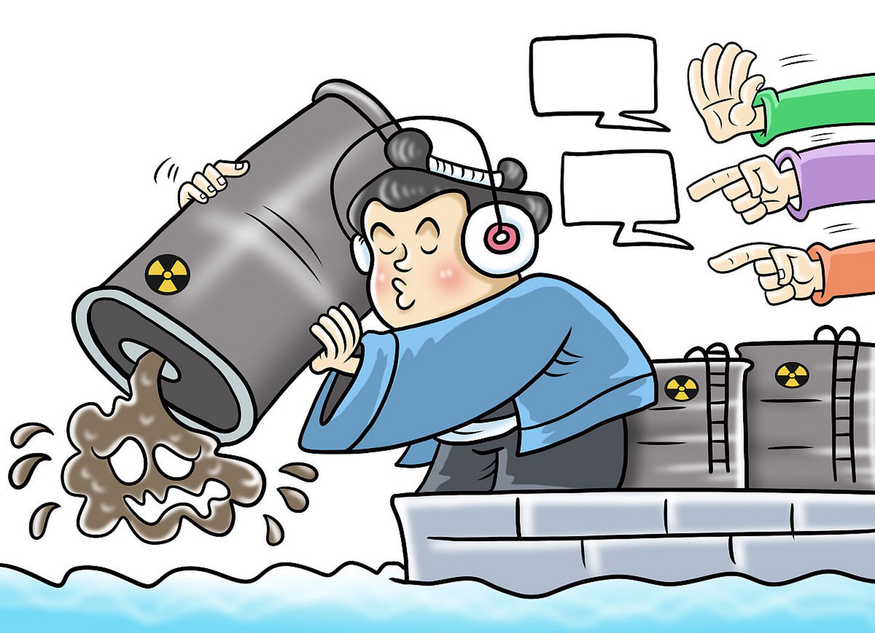 日本核污排海,欧盟,东盟现已同意,目前仅剩中国在反对. 日本核污水排