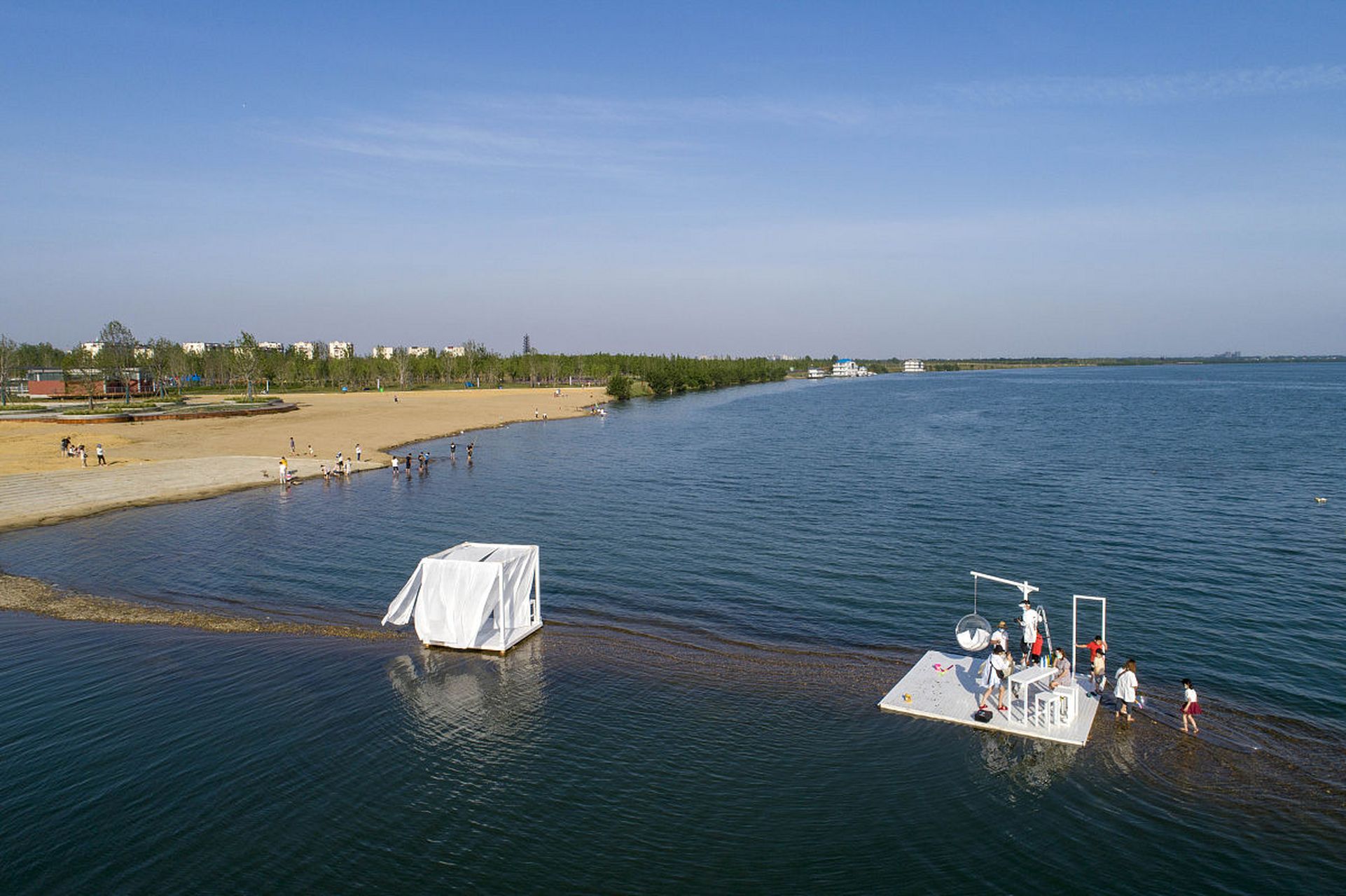 动态优创月#位于静海县东部的团泊湖,素有"乾隆湖"之称,距离市区仅8