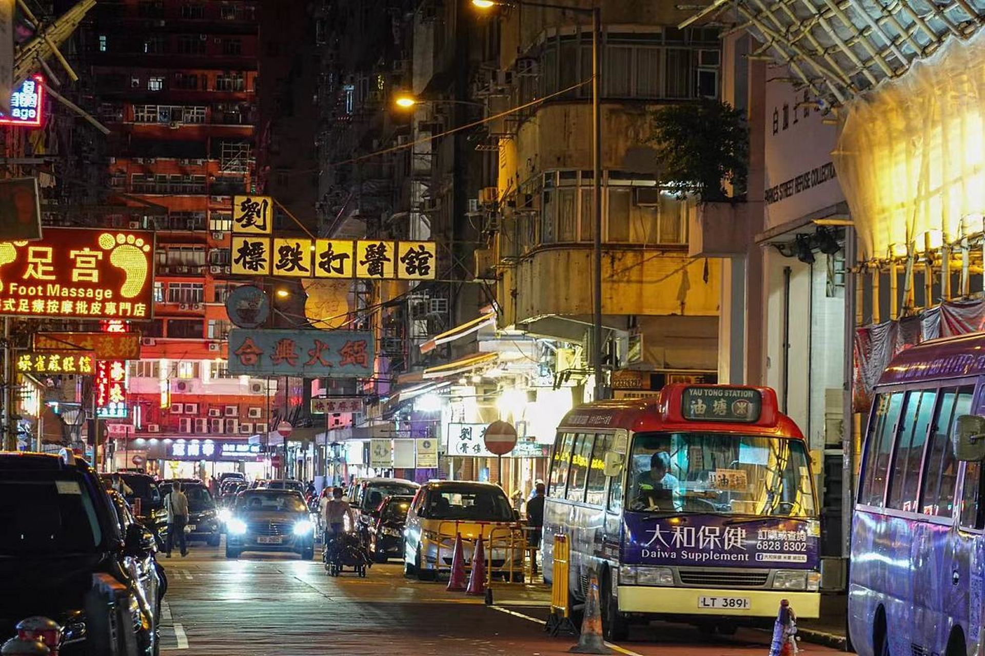 油麻地庙街夜市图片